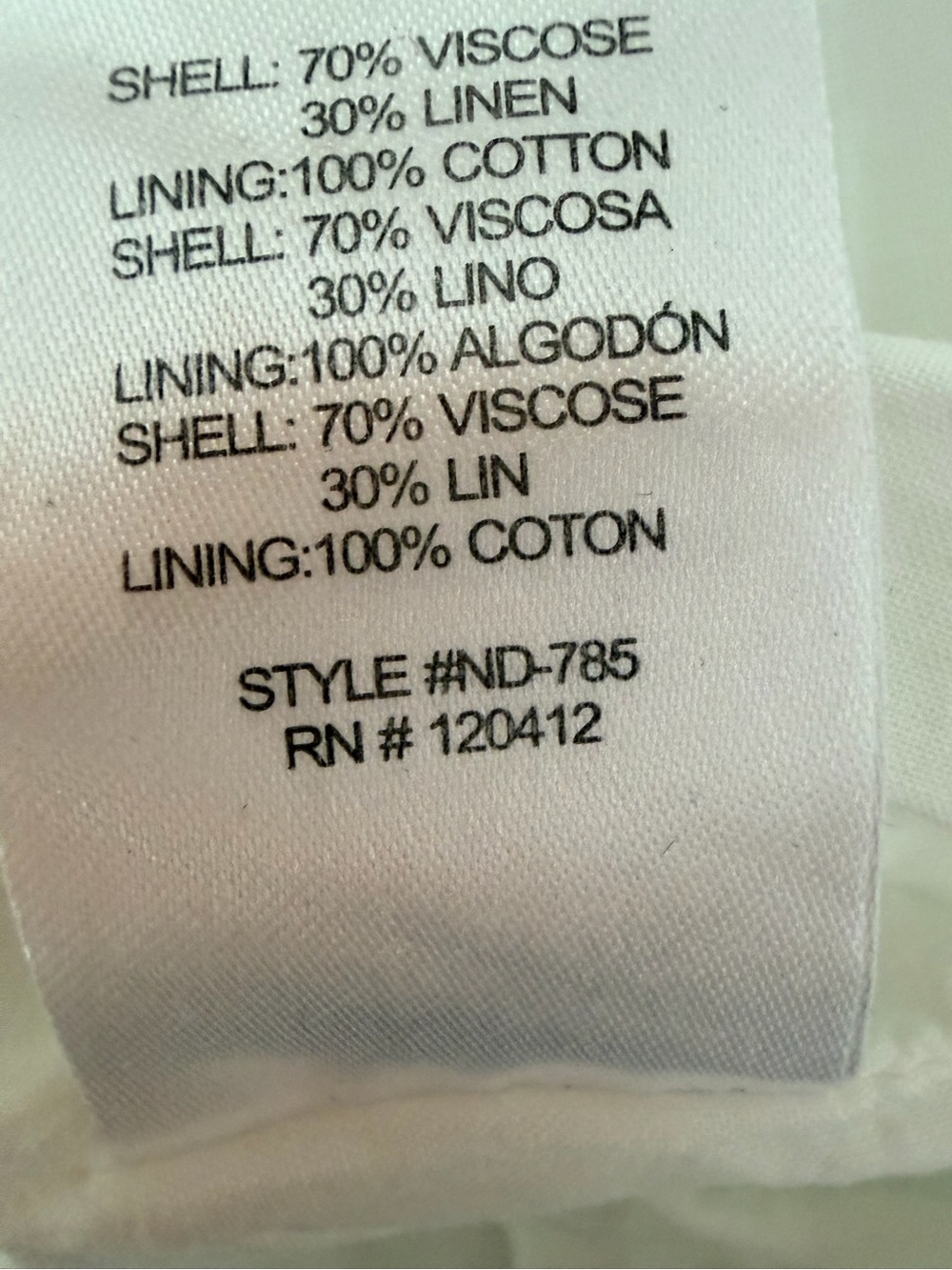 NIA White Linen Blend Tie Strap Maxi Dress Size Small Coastal Boho 8326 - Picture 10 of 11